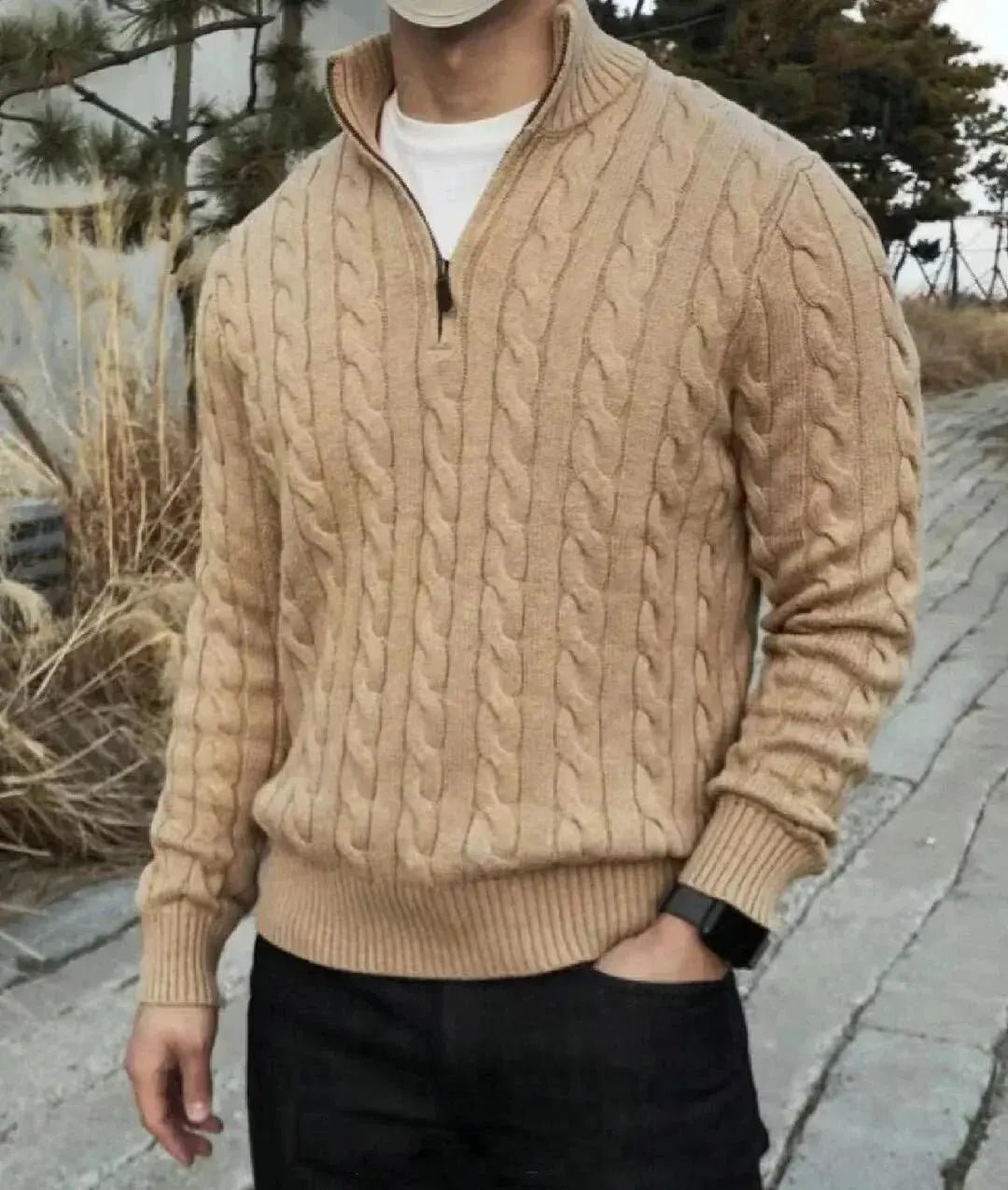 Unisex Button - Up Knit Cardigan – Stand Collar Long Sleeve - Honesty Sales