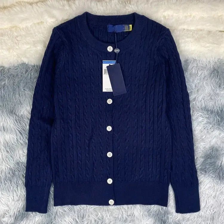 Unisex Button - Up Knit Cardigan – Stand Collar Long Sleeve - Honesty Sales