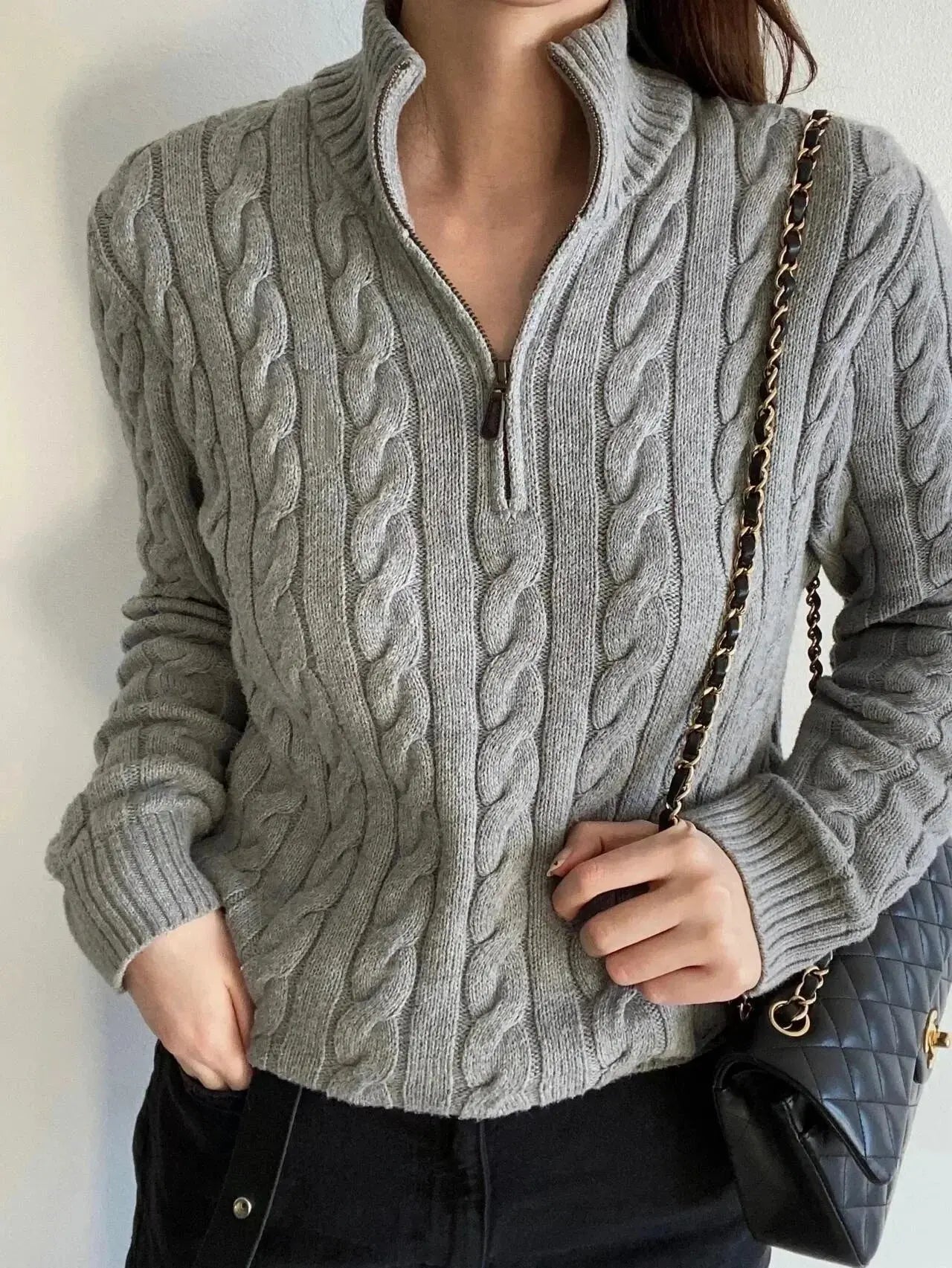 Unisex Button - Up Knit Cardigan – Stand Collar Long Sleeve - Honesty Sales
