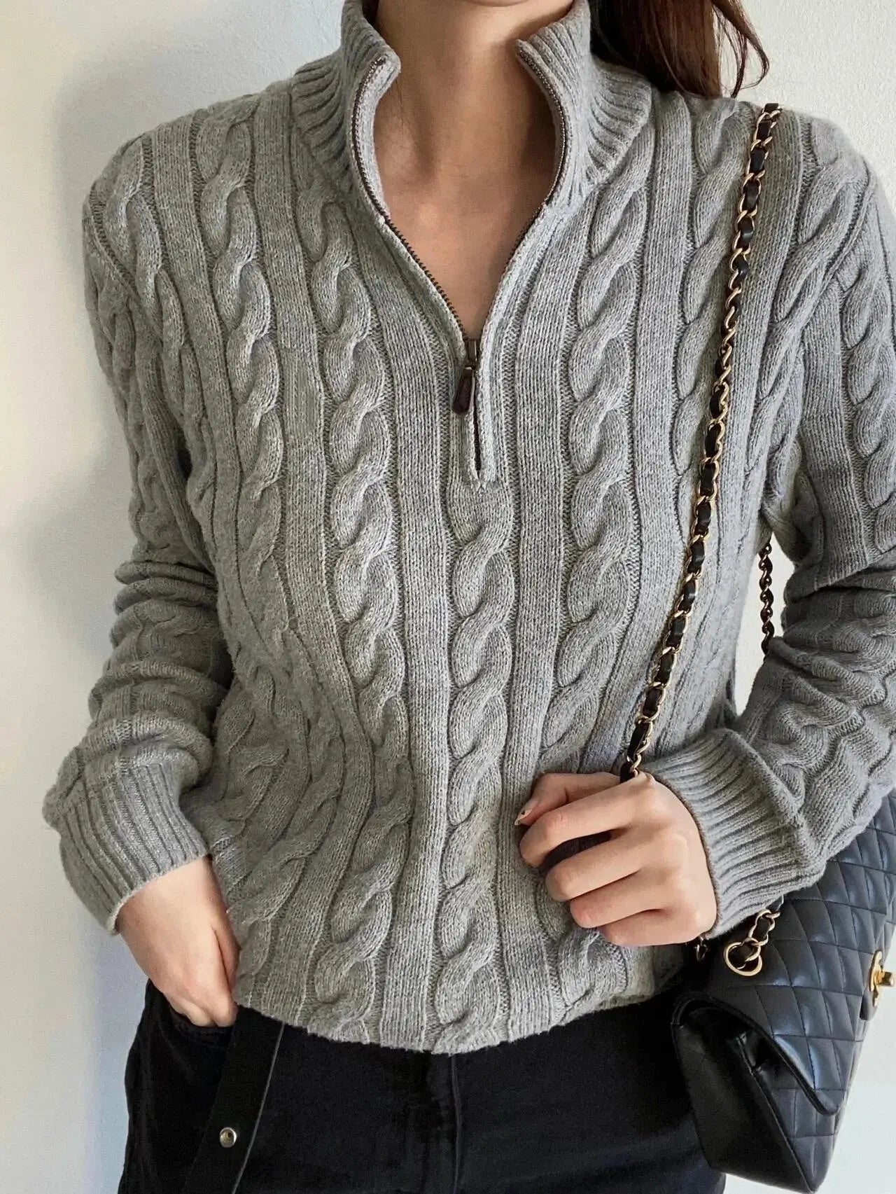 Unisex Button - Up Knit Sweater – Stand Collar Long Sleeve - Honesty Sales