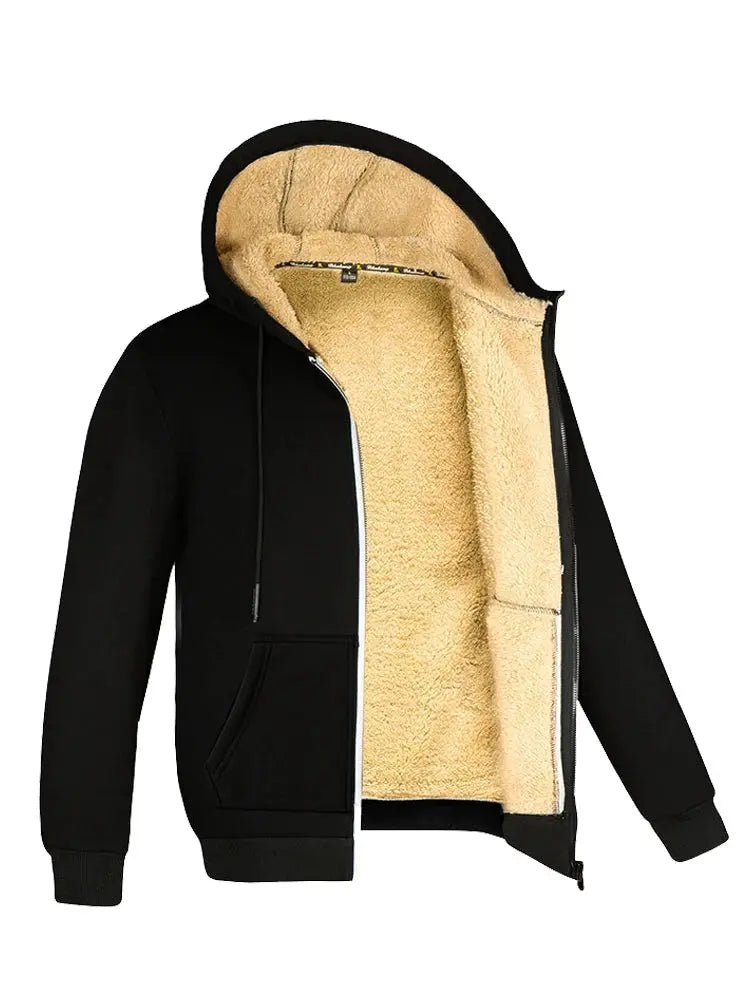 Unisex Winter Lambswool Fleece Jacket – Hooded, Warm & Casual - Honesty Sales