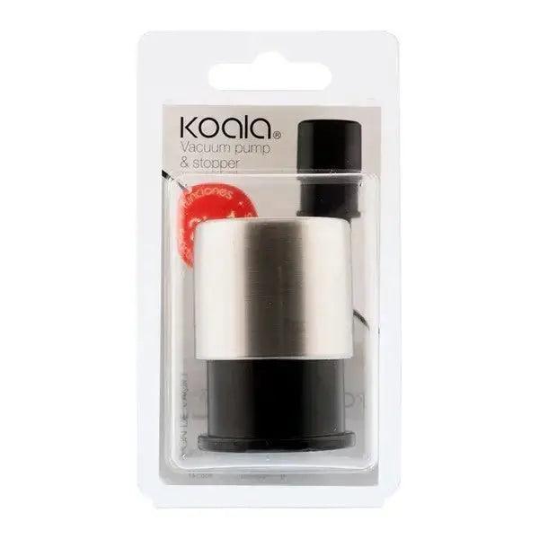 Vacuum Pump and Wine Stopper Koala Nature Plastic Silver - Honesty Sales