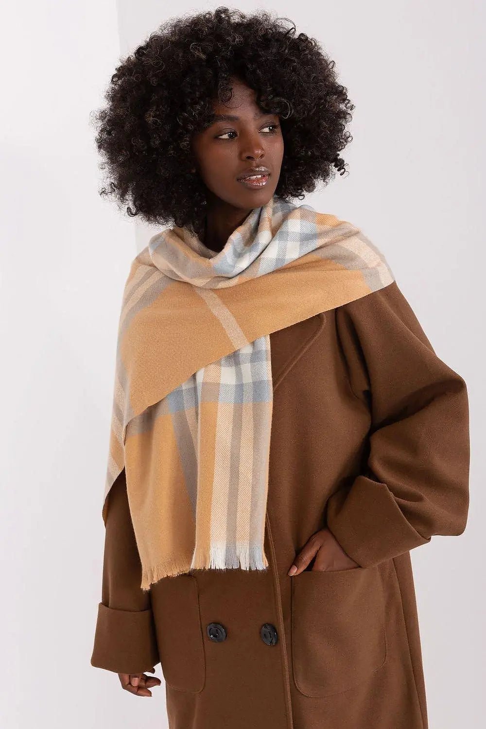 Versatile Check Scarf – Add Warmth and Style to Your Cold-Weather Wardrobe - Honesty Sales