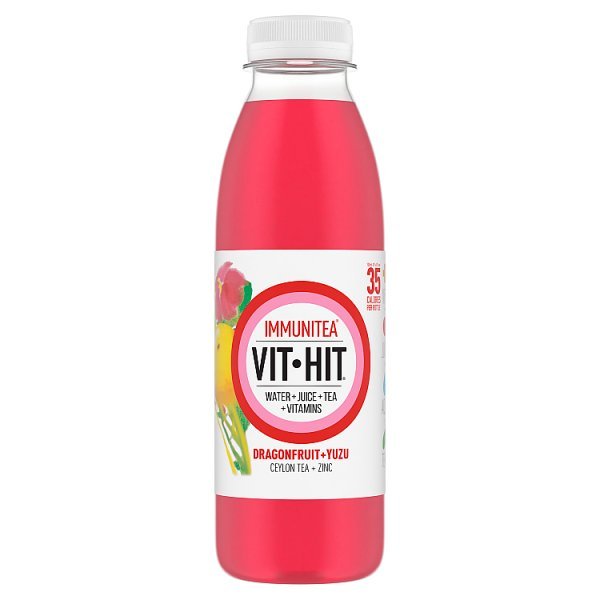 Vit Hit Immunitea Dragonfruit + Yuzu 500ml (12 x 500ml) - Honesty Sales