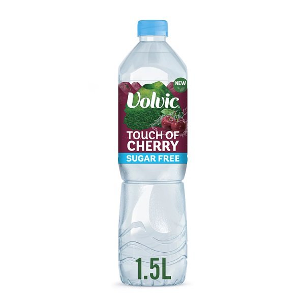 Volvic Touch of Fruit Sugar Free Cherry Natural Flavoured Water 1.5L (6 x 1.5ltr) - Honesty Sales