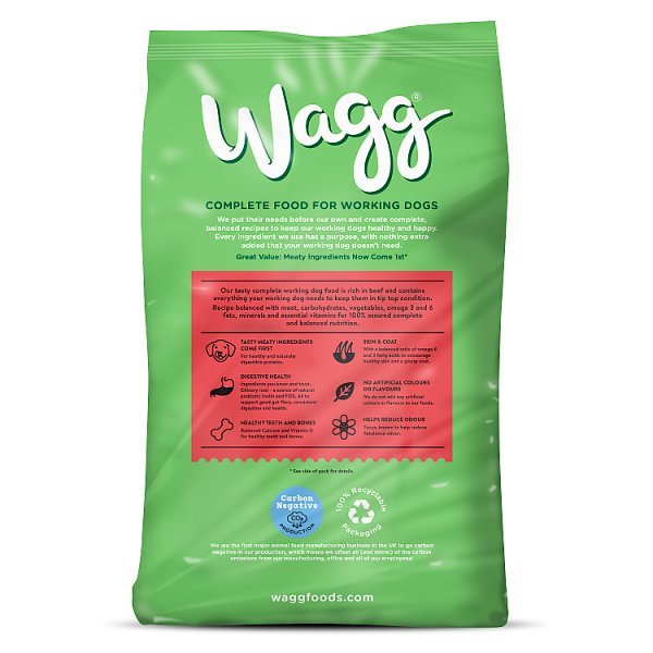 Wagg Active Goodness Complete Rich in Beef & Veg 12kg - Honesty Sales