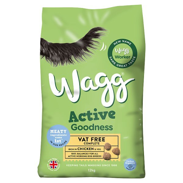 Wagg Active Goodness Rich in Chicken & Veg 12kg (1 x 12KG) - Honesty Sales