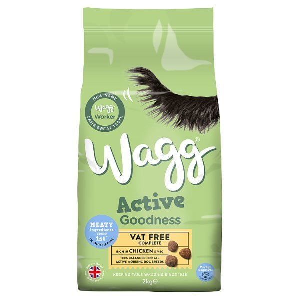 Wagg Active Goodness Vat Free Complete Rich in Chicken & Veg 2kg (Case of 4) - Honesty Sales