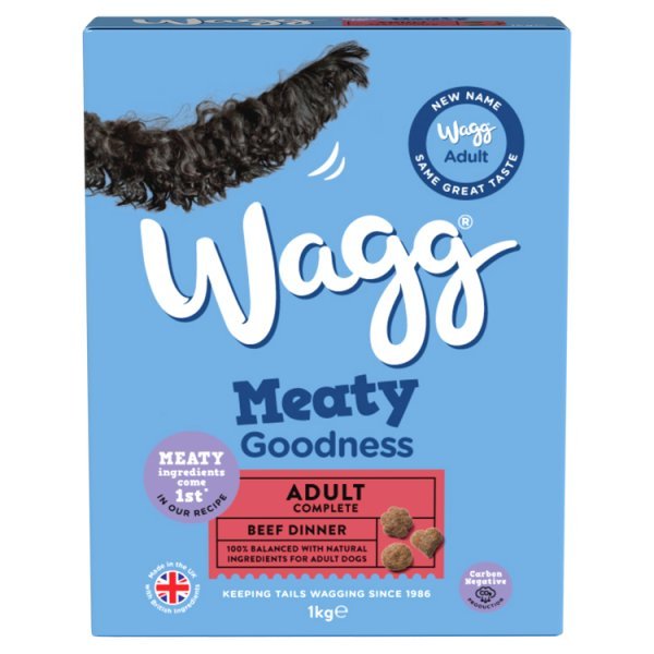 Wagg Meaty Goodness Adult Complete Beef Dinner 1kg (Case of 5) - Honesty Sales
