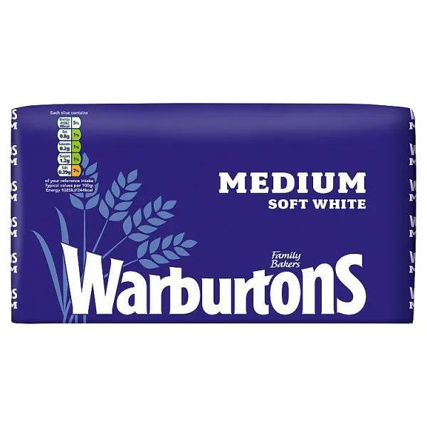 Warburtons Medium Soft White 800g - Honesty Sales