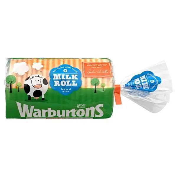 Warburtons Soft Round White Bread Milk Roll 400g - Honesty Sales