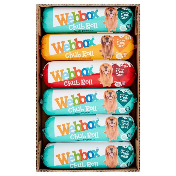Webbox Chub Roll Chicken Flavour 1-7 Years 720g (8 x 720g) - Honesty Sales