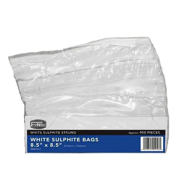 White Sulphite Flat Bags Strung - Honesty Sales