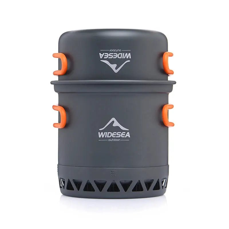 Widesea Camping 1.3L 2.3L Cookware Outdoor Cooking Set Heat Cooker Travel Tableware Pot Kettle Tourist Kitchen Utensil Equipment - Honesty Sales