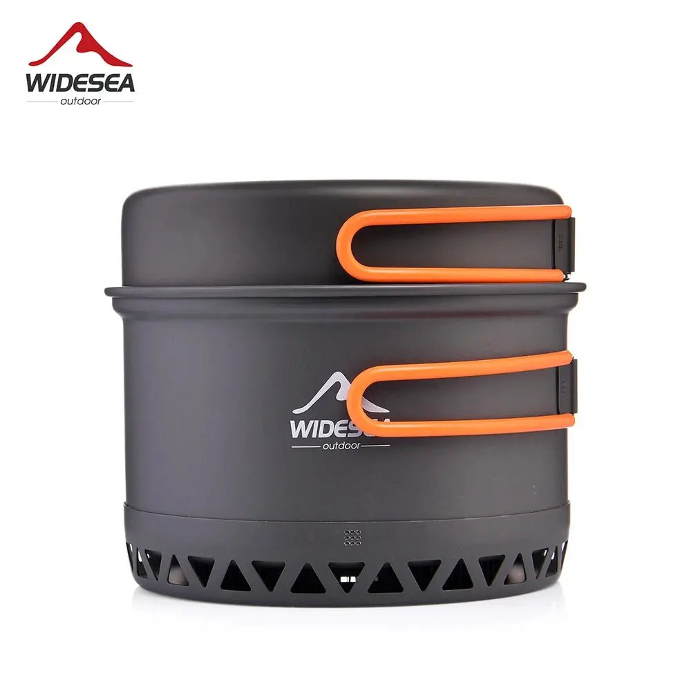 Widesea Camping 1.3L 2.3L Cookware Outdoor Cooking Set Heat Cooker Travel Tableware Pot Kettle Tourist Kitchen Utensil Equipment - Honesty Sales