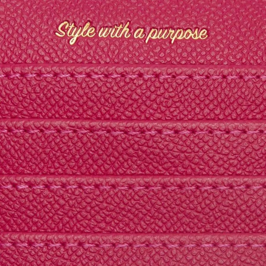 Willow Fuchsia Coin and Card Holder - Honesty Sales