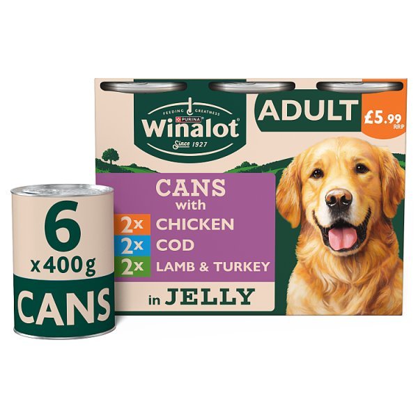 WINALOT Classics Mixed in Jelly Wet Dog Food 6x400g PMP (4 x 6x400g) - Honesty Sales