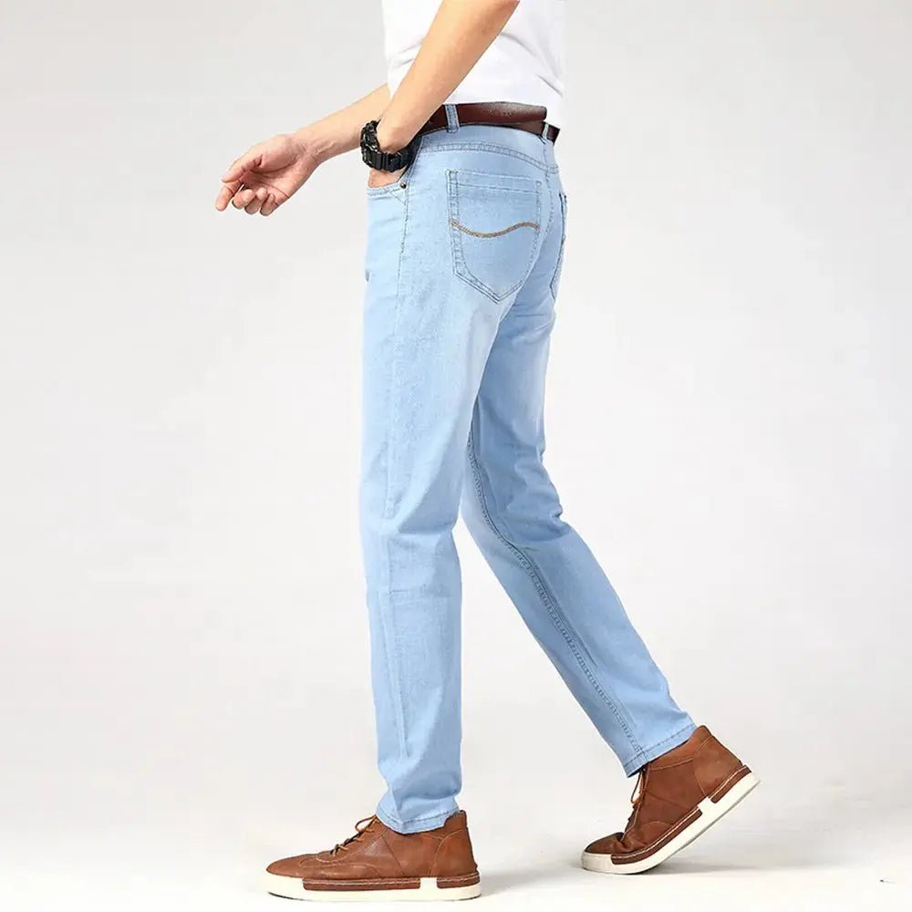 Withinlee Men's Light Blue Business Jeans – Classic Stretch Denim Trousers - Honesty Sales