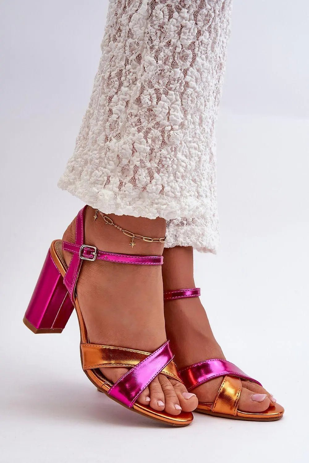 Women’s Eco Leather Stiletto Sandals – Intertwined Straps & Adjustable Buckle - Honesty Sales