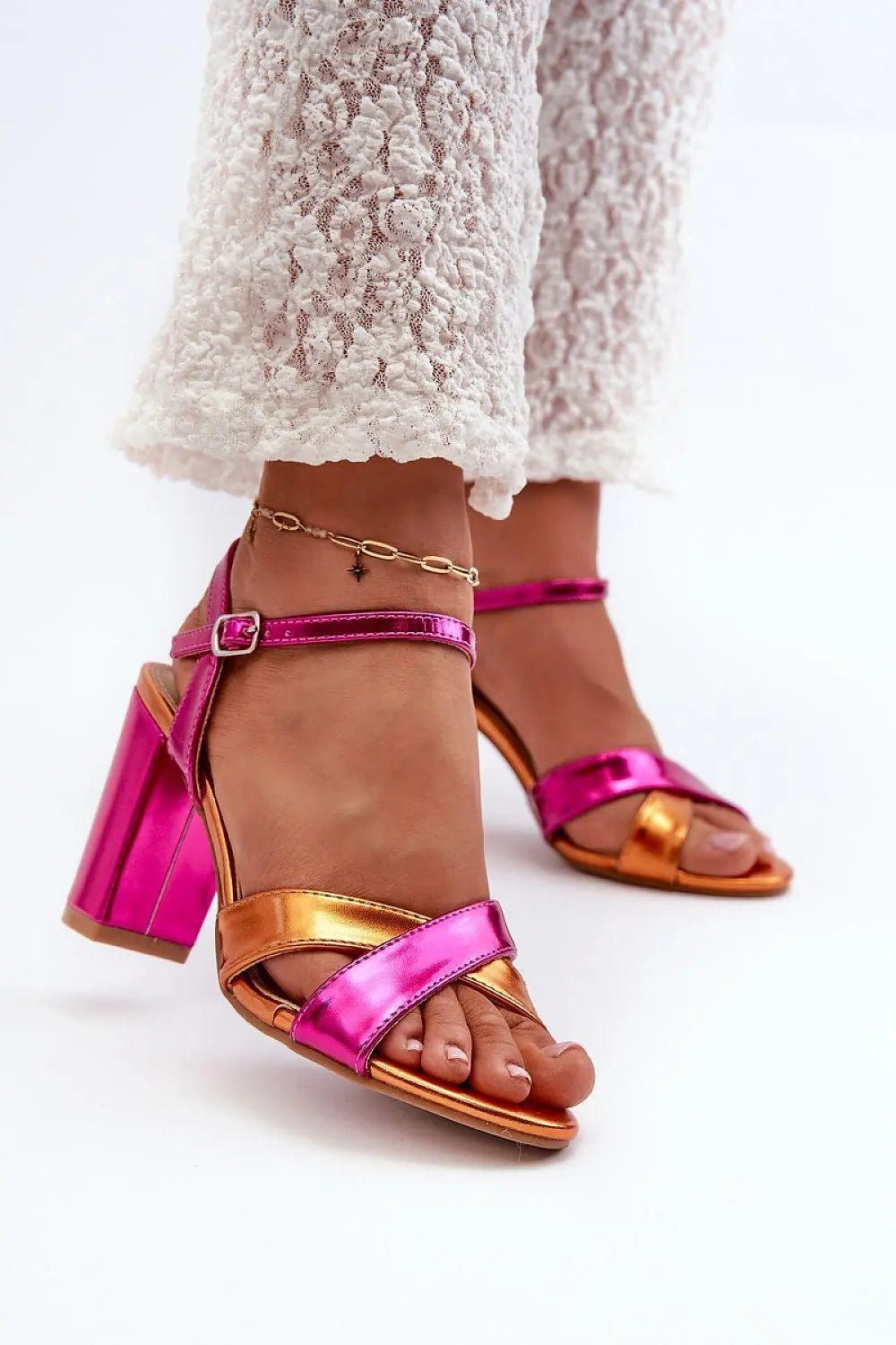 Women’s Eco Leather Stiletto Sandals – Intertwined Straps & Adjustable Buckle - Honesty Sales