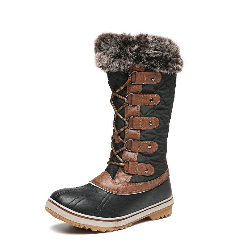 Women's High - top Flat Snow Boots - Honesty Sales