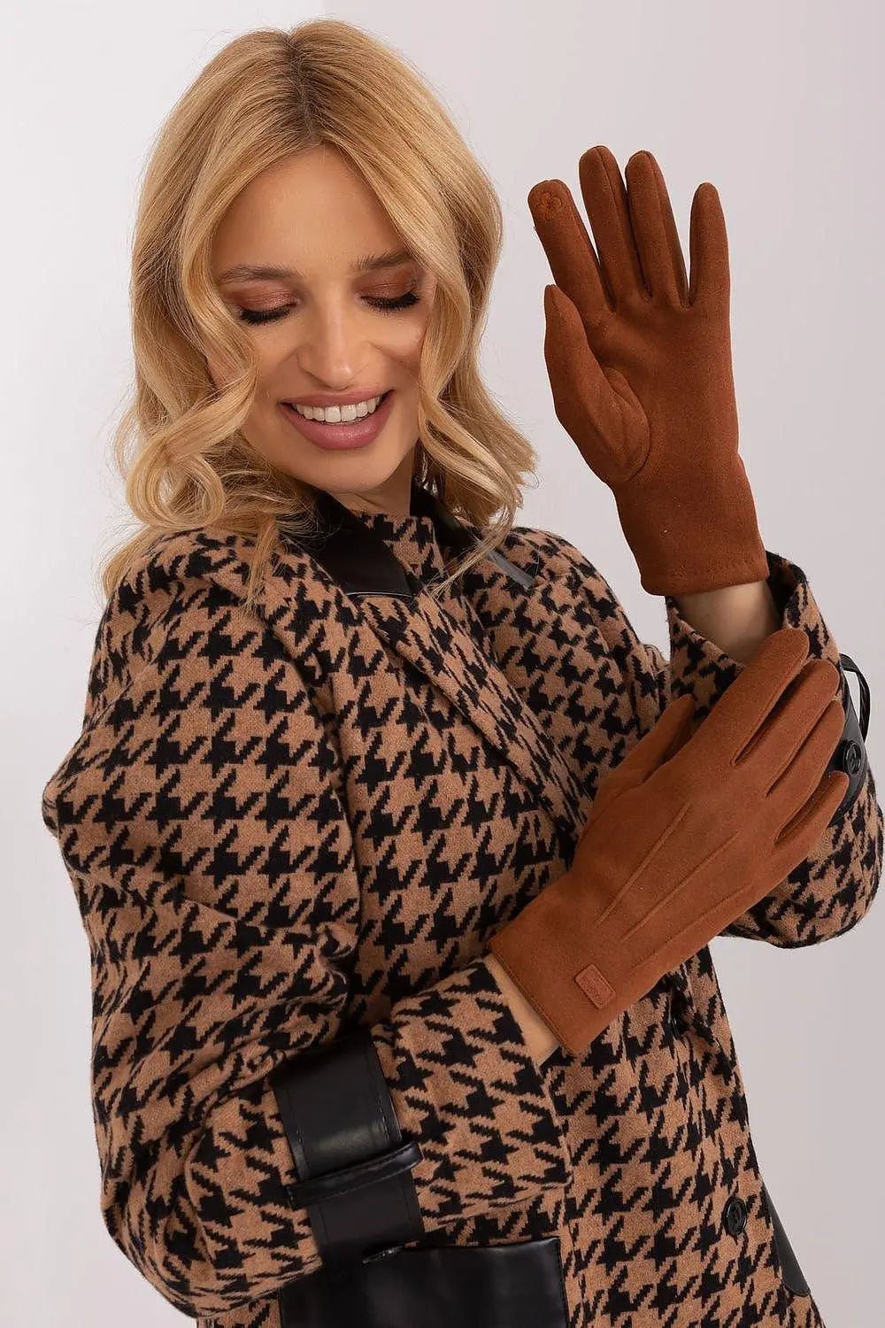 Women's Stylish Gloves with Smooth Finish, Wrist Patch & Phone Access - Honesty Sales