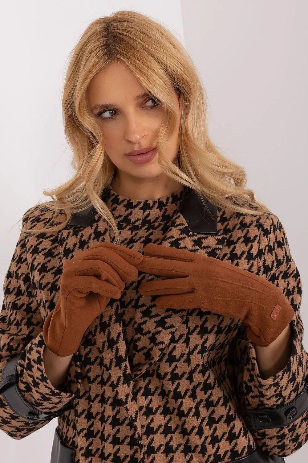 Women's Stylish Gloves with Smooth Finish, Wrist Patch & Phone Access - Honesty Sales