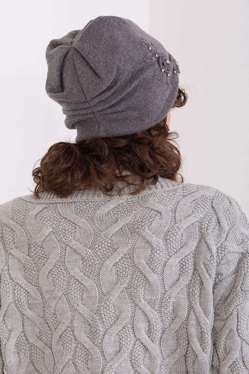 Women's Warm Winter Hat – Smooth Knit with Side Appliqué - Honesty Sales