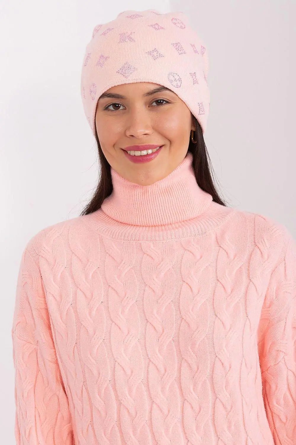 Women's Winter Beanie – Warm Cashmere Blend with Rhinestone Detail - Honesty Sales