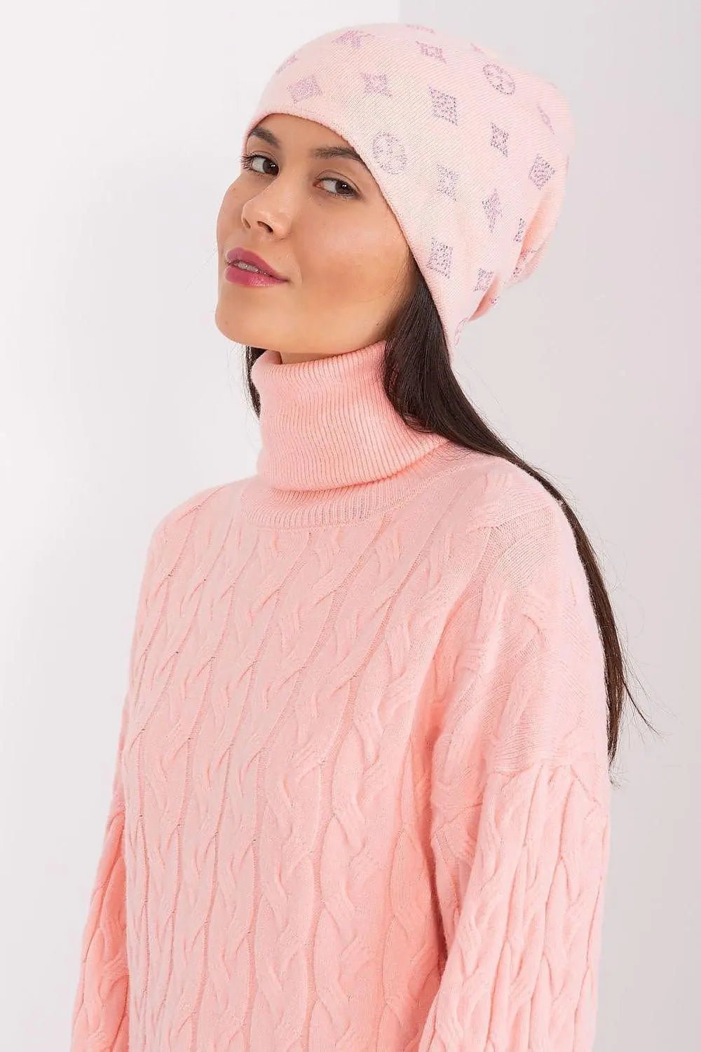 Women's Winter Beanie – Warm Cashmere Blend with Rhinestone Detail - Honesty Sales