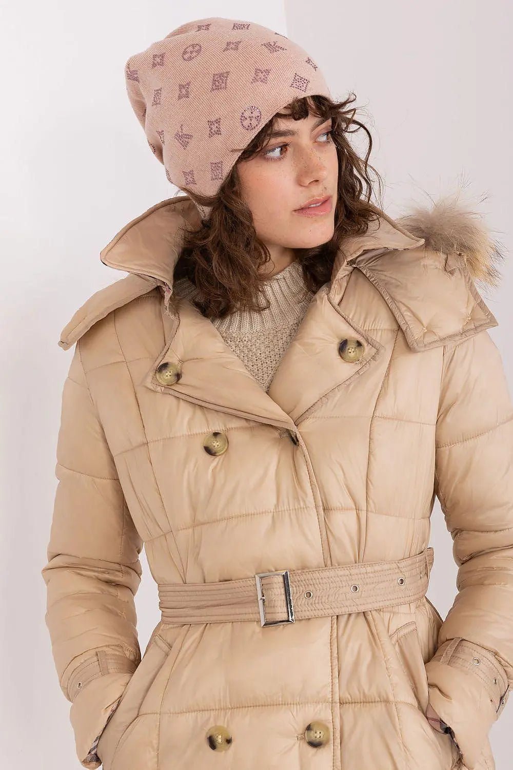 Women's Winter Beanie – Warm Cashmere Blend with Rhinestone Detail - Honesty Sales