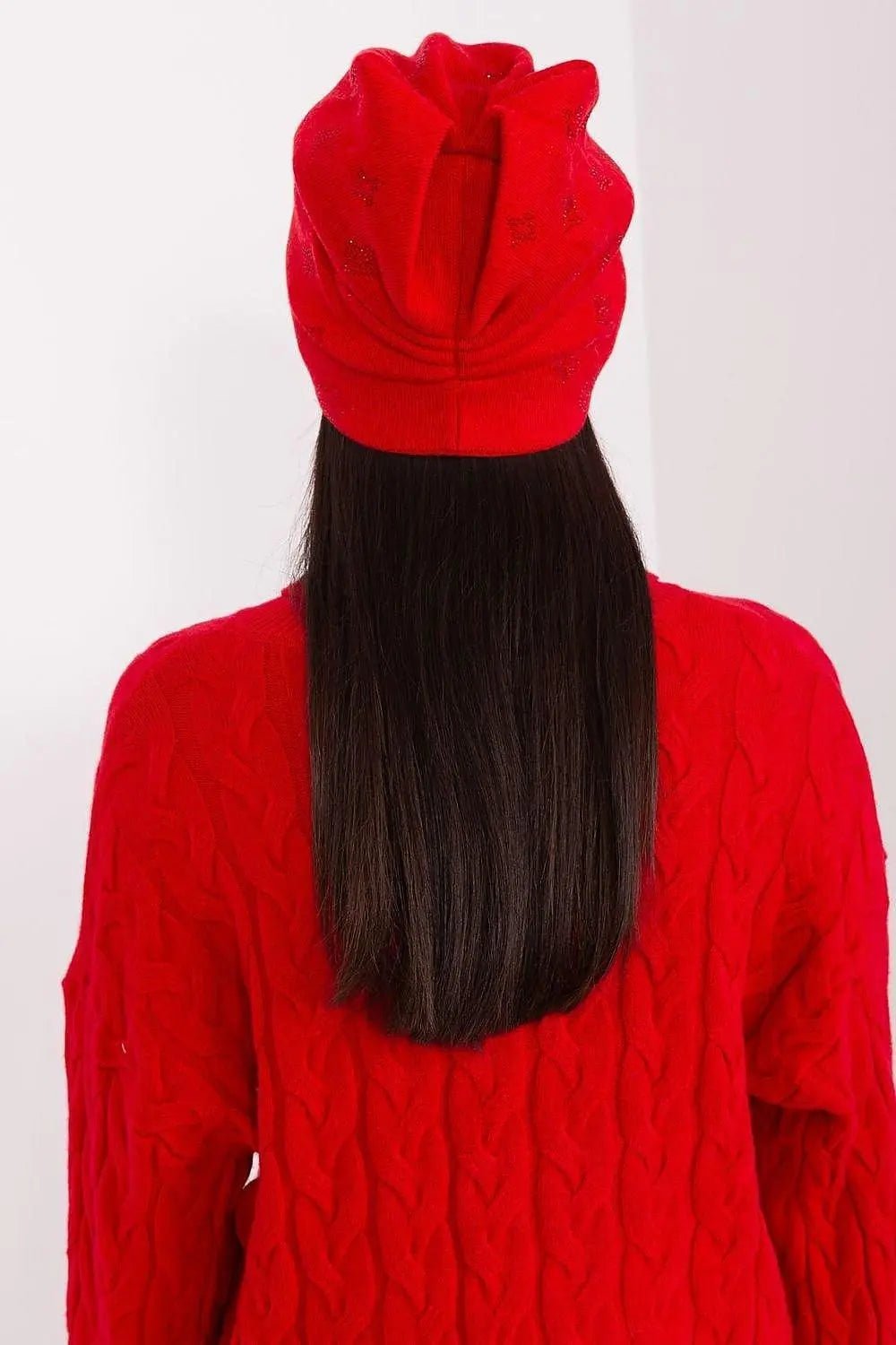 Women's Winter Beanie – Warm Cashmere Blend with Rhinestone Detail - Honesty Sales