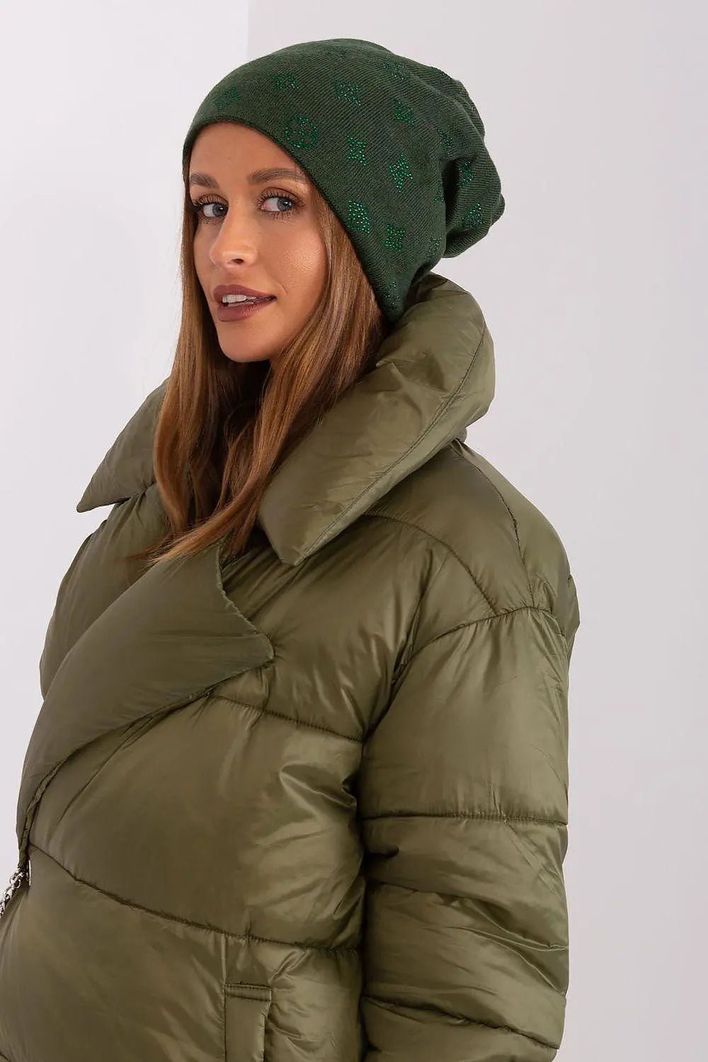 Women's Winter Beanie – Warm Cashmere Blend with Rhinestone Detail - Honesty Sales