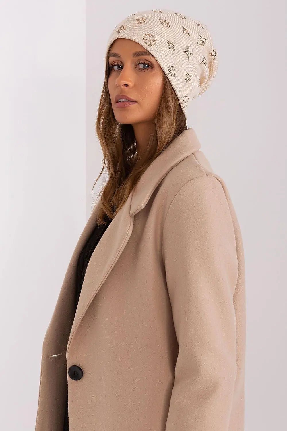 Women's Winter Beanie – Warm Cashmere Blend with Rhinestone Detail - Honesty Sales