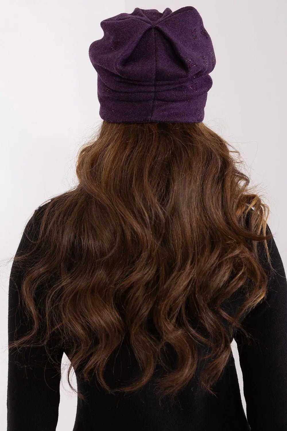 Women's Winter Beanie – Warm Cashmere Blend with Rhinestone Detail - Honesty Sales