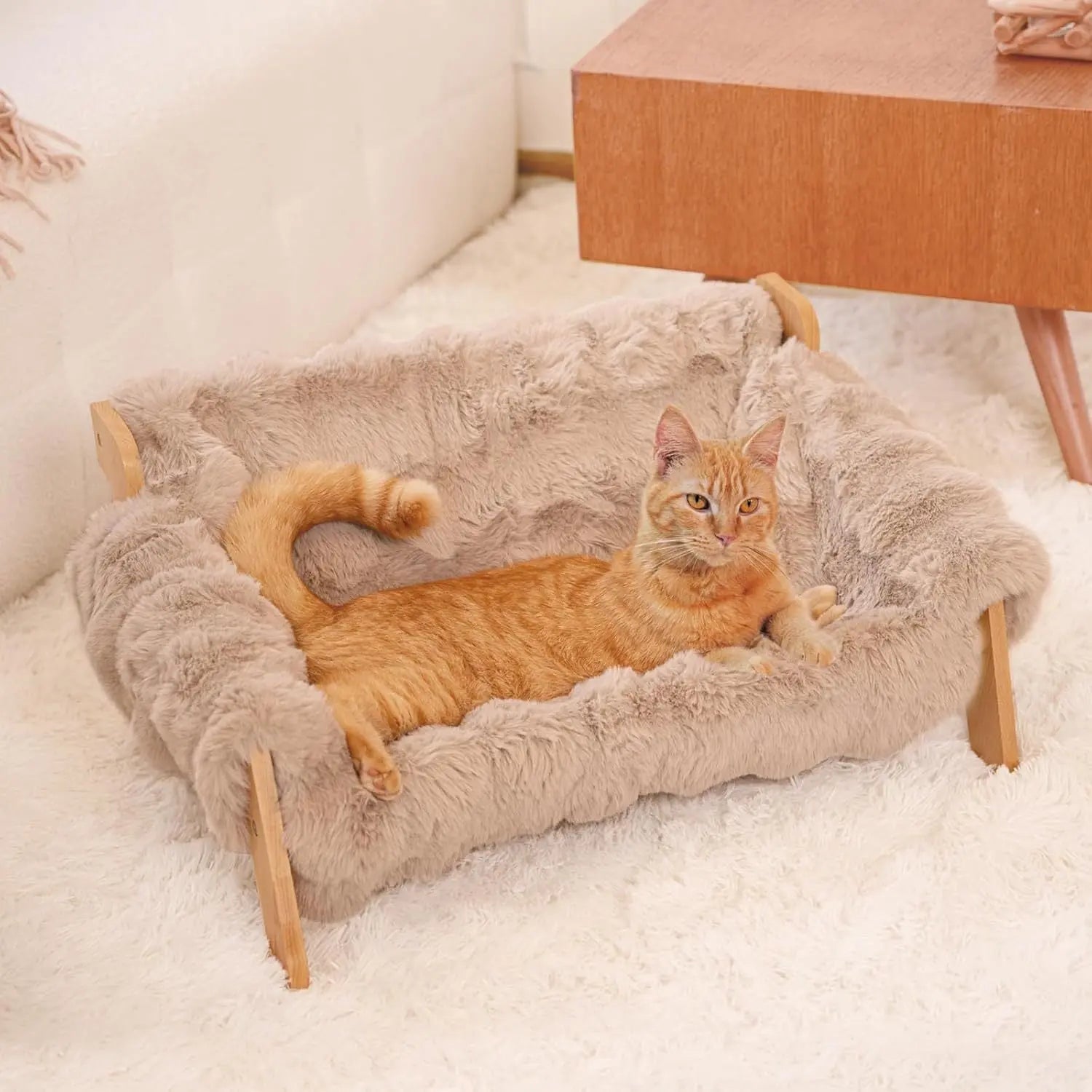 Wooden Cat Sofa Four - season Use Removable And Washable Cat Bed - Honesty Sales