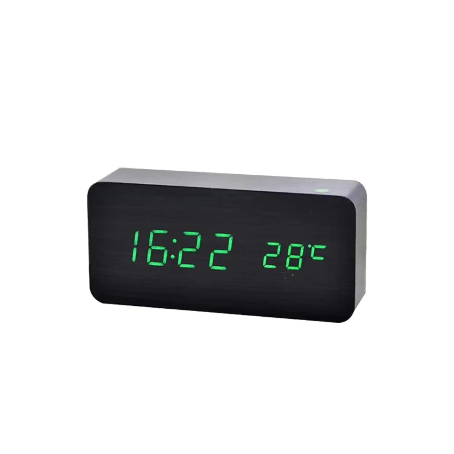 Wooden Digital Alarm Clock with Wireless Charging, Clock with Time, Date,Temperature, Desk Clocks Office,Bedside Clock Clock - Honesty Sales
