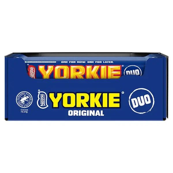 Yorkie DUO Milk Chocolate Bar 72g (Case of 24) - Honesty Sales