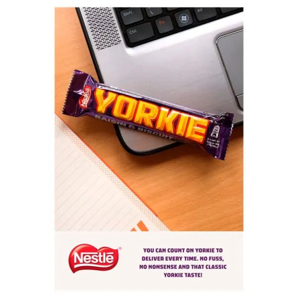 Yorkie Raisin & Biscuit Chocolate Bar 44g (Case of 24) - Honesty Sales