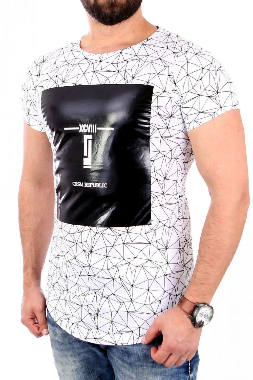 YourNewStyle Men's short sleeve white t-shirt - Honesty Sales
