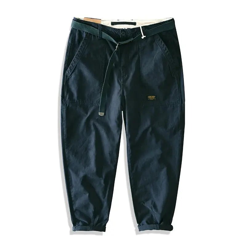 Yu Wenle Amekaji Trendy Versatile Workwear Pants Men American Retro Trousers Fashion Cargo Pants Man Straight Casual Baggy Pants - Honesty Sales