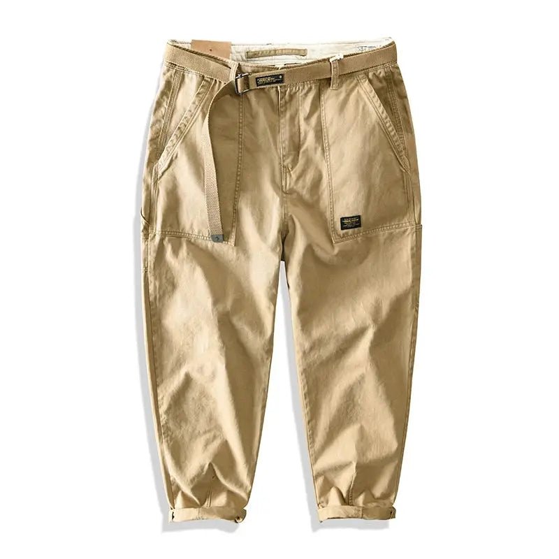 Yu Wenle Amekaji Trendy Versatile Workwear Pants Men American Retro Trousers Fashion Cargo Pants Man Straight Casual Baggy Pants - Honesty Sales
