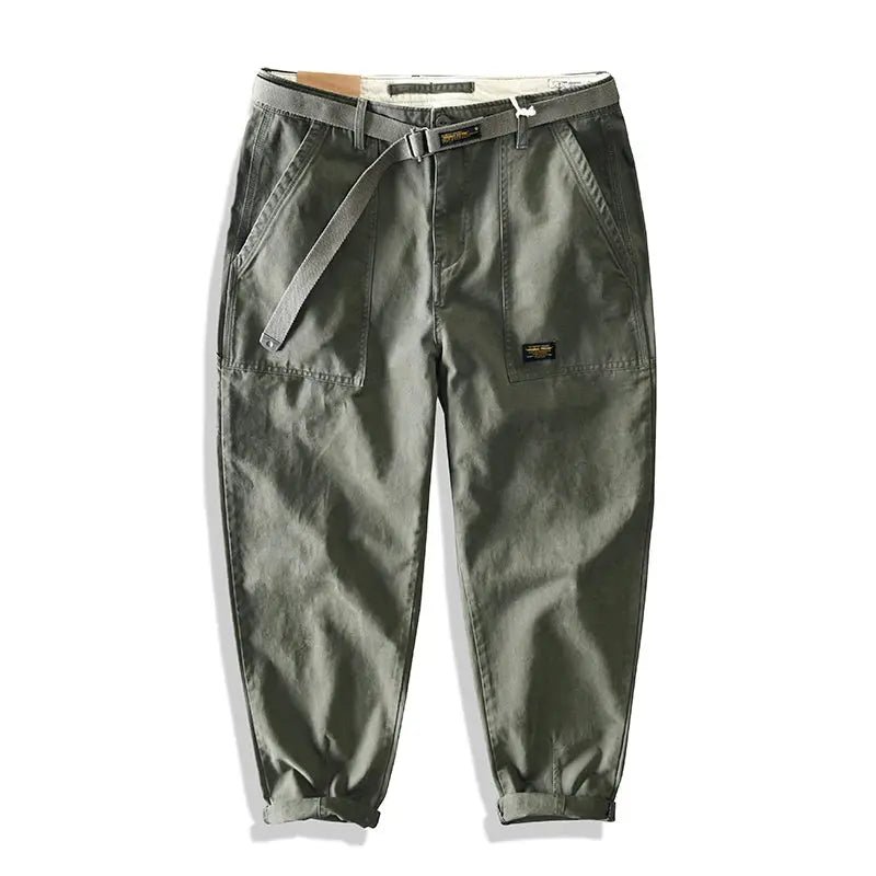 Yu Wenle Amekaji Trendy Versatile Workwear Pants Men American Retro Trousers Fashion Cargo Pants Man Straight Casual Baggy Pants - Honesty Sales