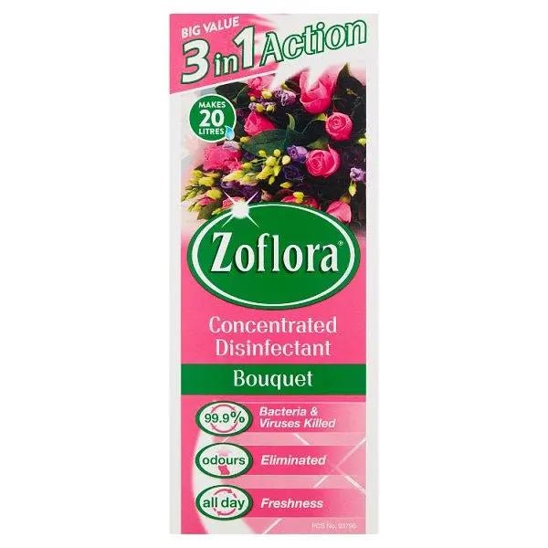Zoflora 3 in 1 Action Concentrated Disinfectant Bouquet 500ml (Case of 12) - Honesty Sales