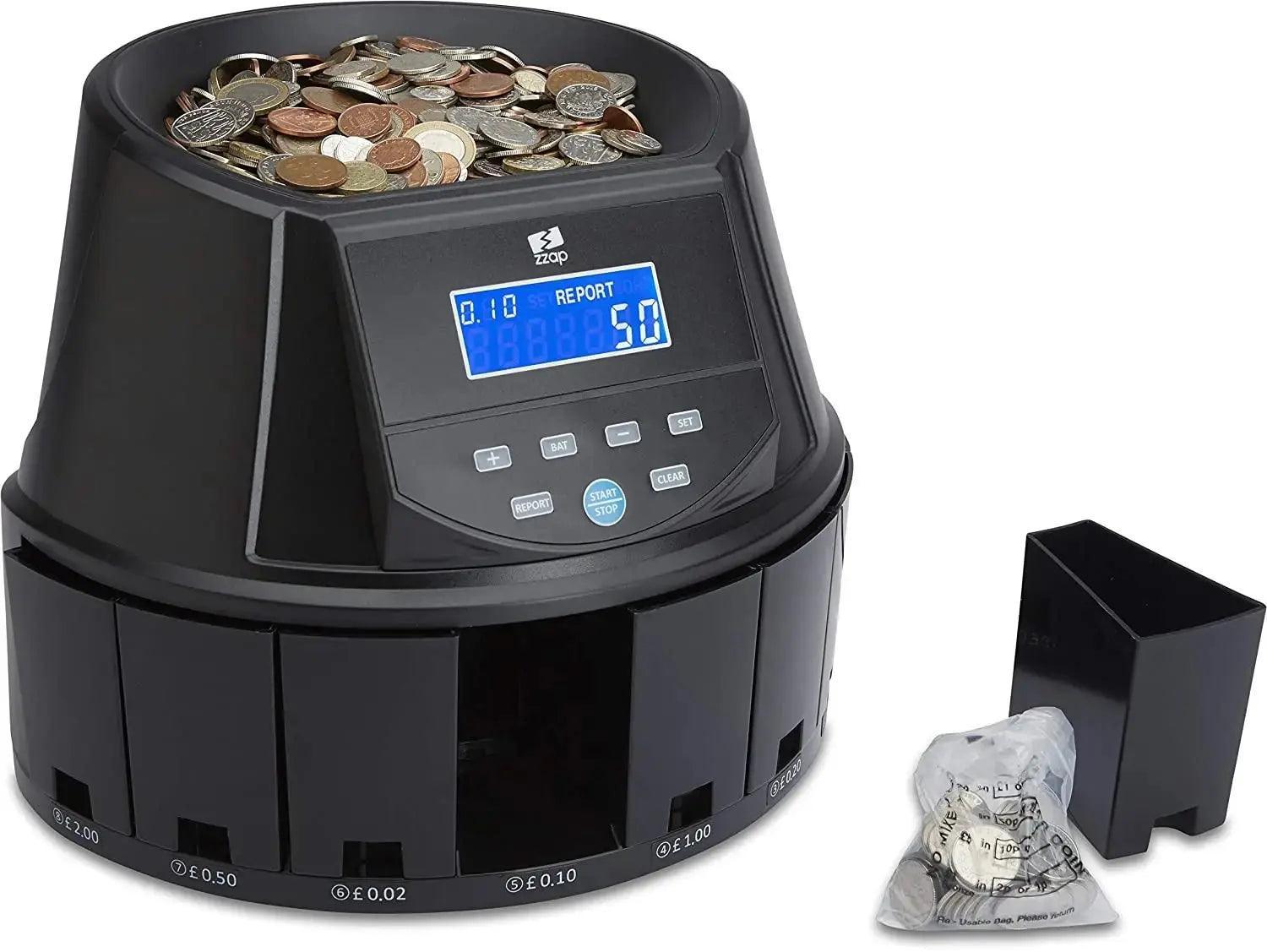 ZZap CS30 Coin Counter & Sorter ZZap CS30 Coin Counter - Honesty Sales